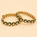Emerald Halo Bangles