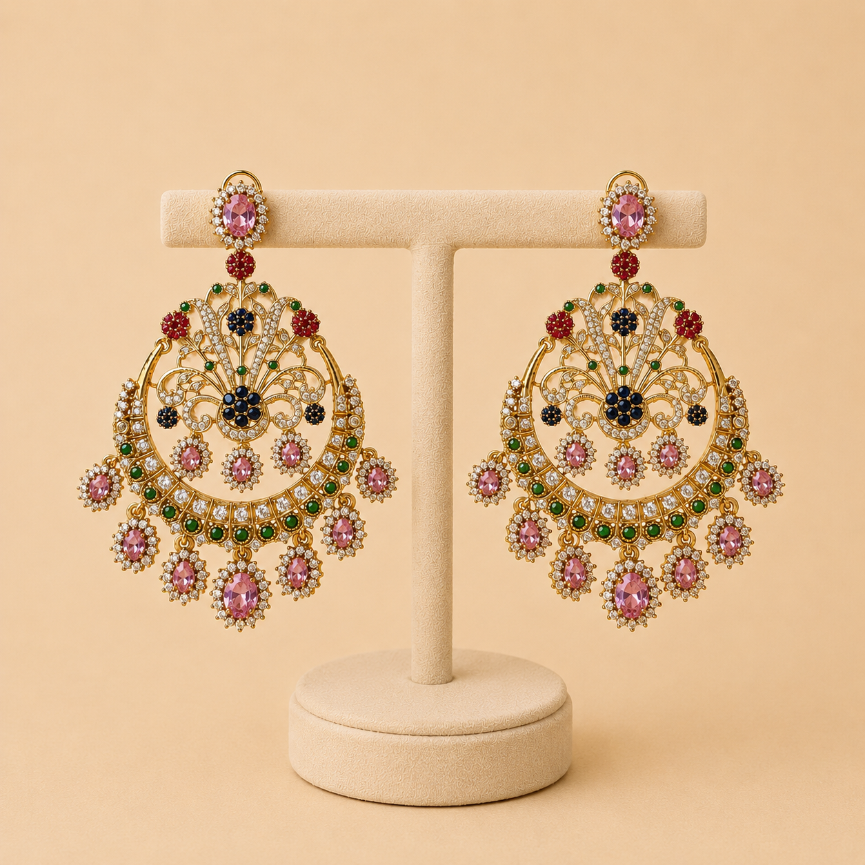 Multi-Gem Chandbali