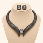 Black Choker American Diamond Necklace