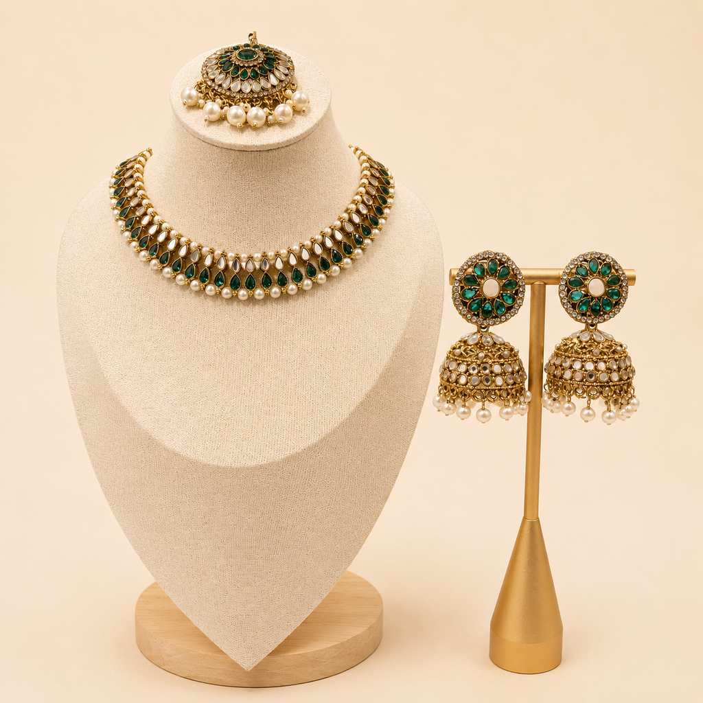 Dark Green necklace set