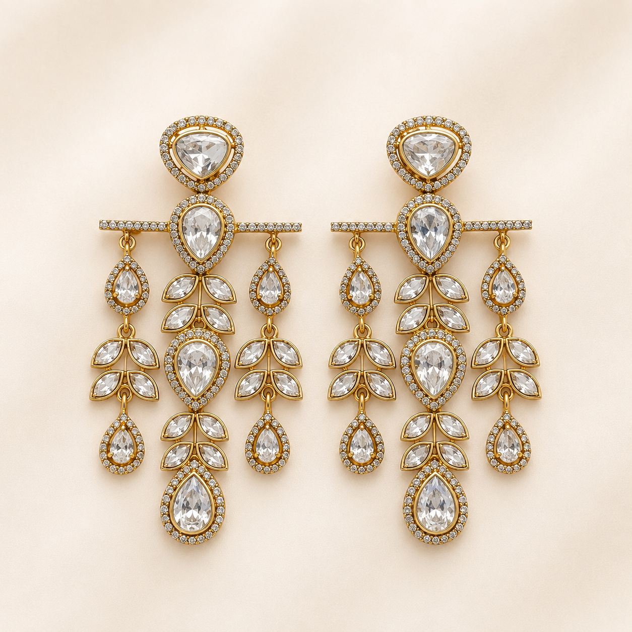 Rani Leaf Drop  Earrings