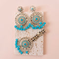 Silver earring set (multiple colour options)
