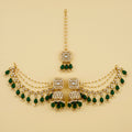 Earring with maang tikka (multiple colour options)