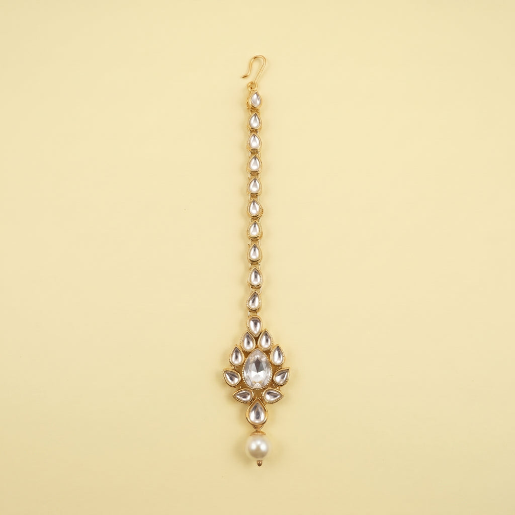 Kundan Earrings with tikka