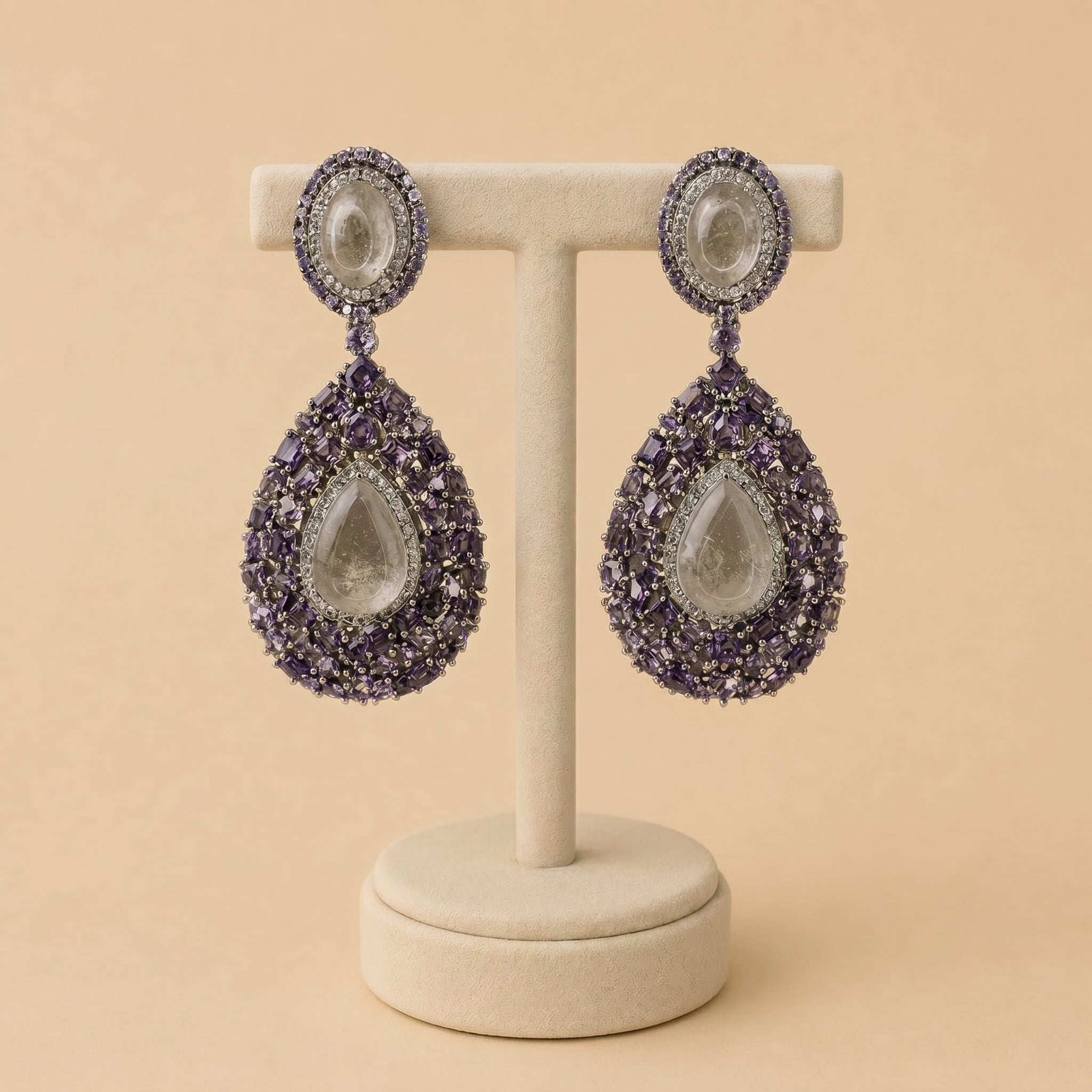 Drop Gemstone Earrings.
